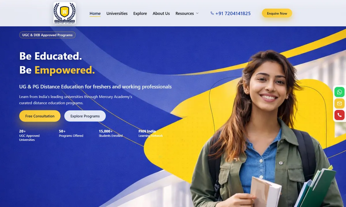 Distance Education Academy website